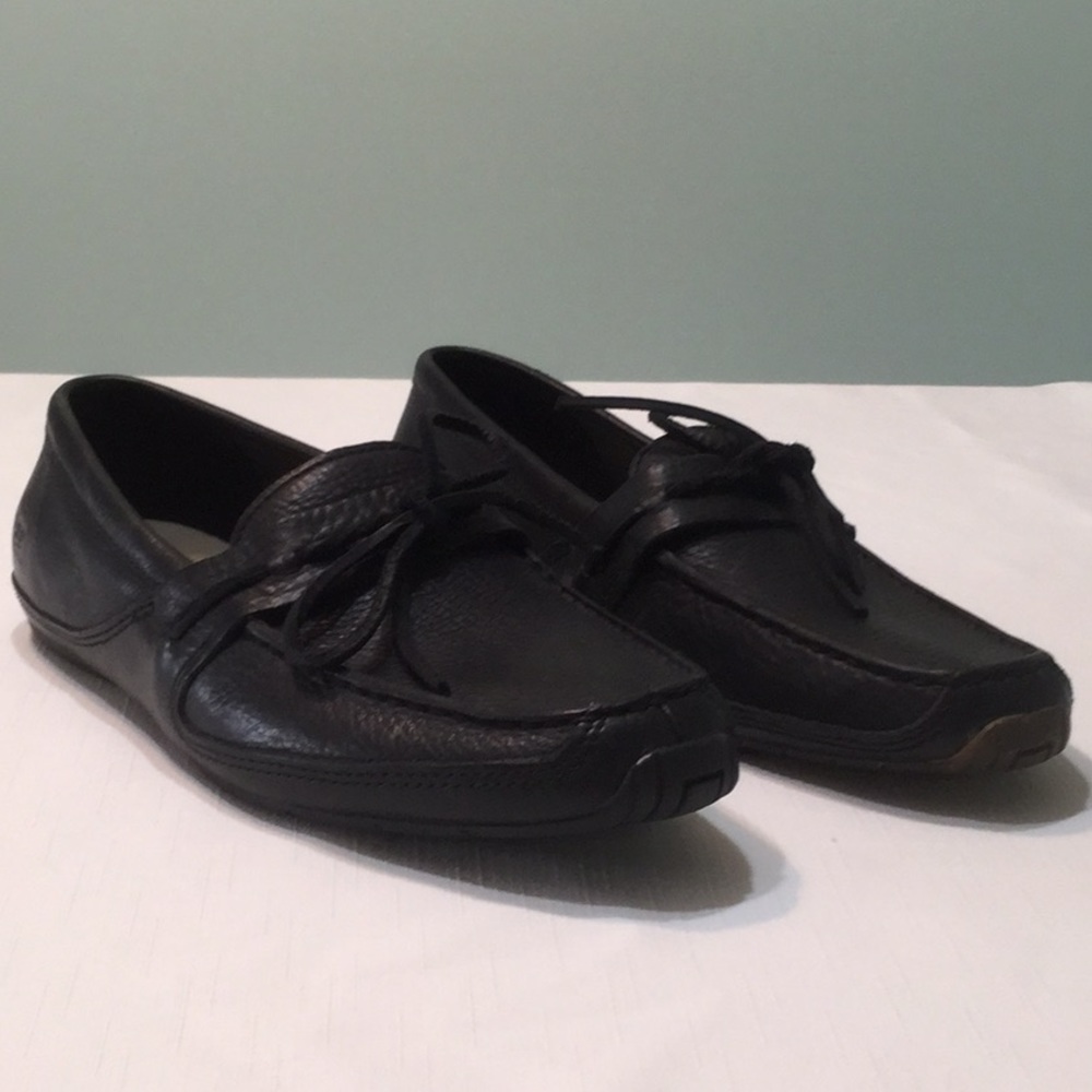 UGG Black Leather Loafers